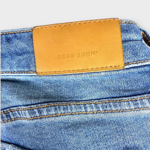 Dear John Womens Jeans 28 Blair’s Straight Distressed Cropped Cuffed Denim - Picture 3 of 12